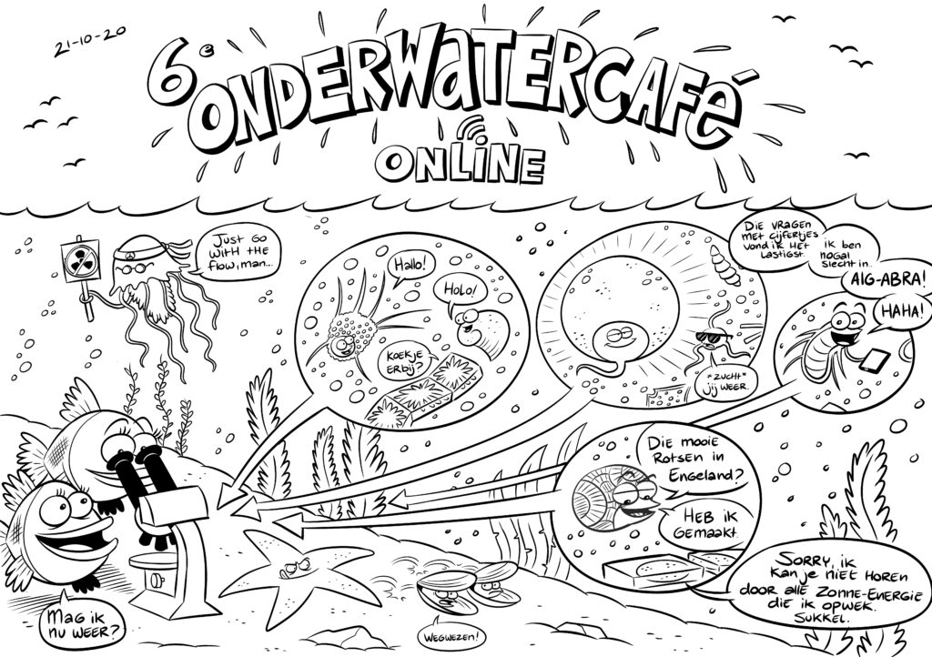 Cartoon Onderwatercafe Planton en het ecosysteem