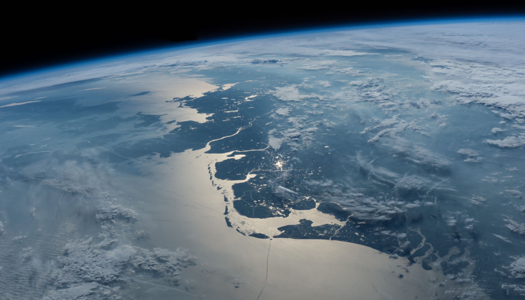 satellietfoto Waddenkust Jeffrey Williams NASA